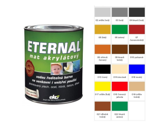 ETERNAL Barva mat akryl 0.7kg bílá